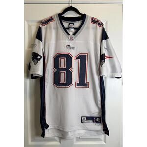 Vintage Patriots MOSS 81 Reebok NFL Jersey L Rare Find!